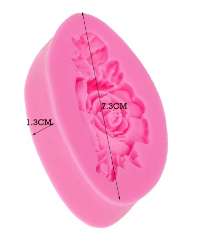 Molde silicona rosa 7.3 cm