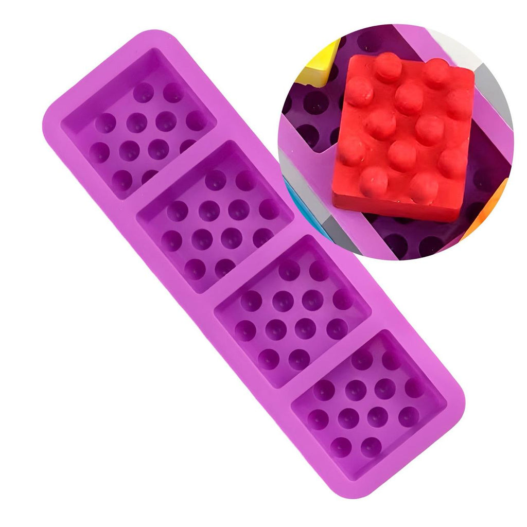 Molde silicona 4 cavidades con círculos