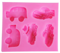 Molde de silicona cars