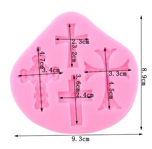 Molde silicona 4 cruces