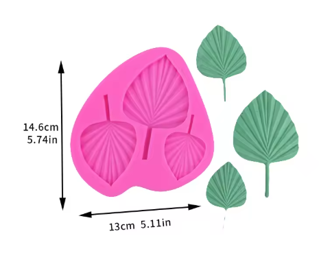 molde de silicona 3 hojas