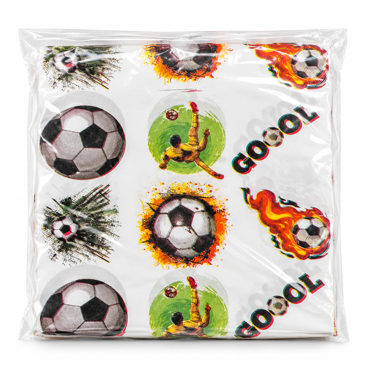 Papel para alfajor Anti grasa Futbol 14x14 cm, 100 unidades