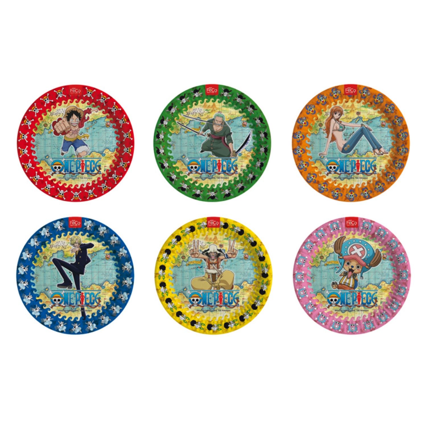 Set platos One piece 6un