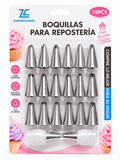 Set de 20 Boquillas Diferentes de Acero Inoxidable