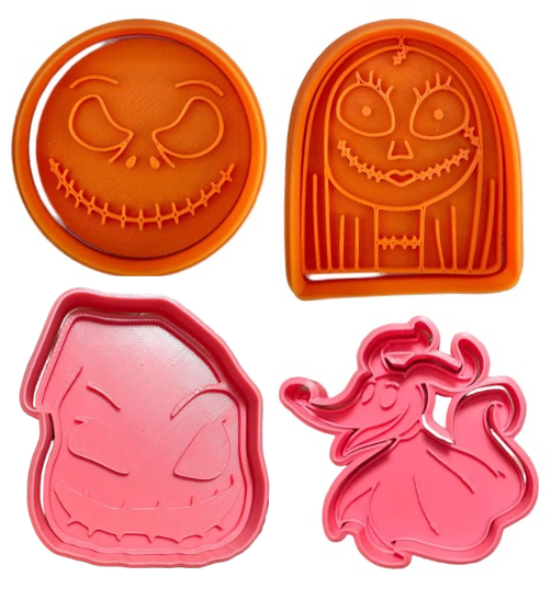 Set 4 cortadores de galletas personajes el extraño mundo de Jack