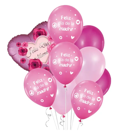 Set Globos día de la madre 9 pcs morado