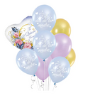 Set de globos feliz día de la madre 9pcs celeste