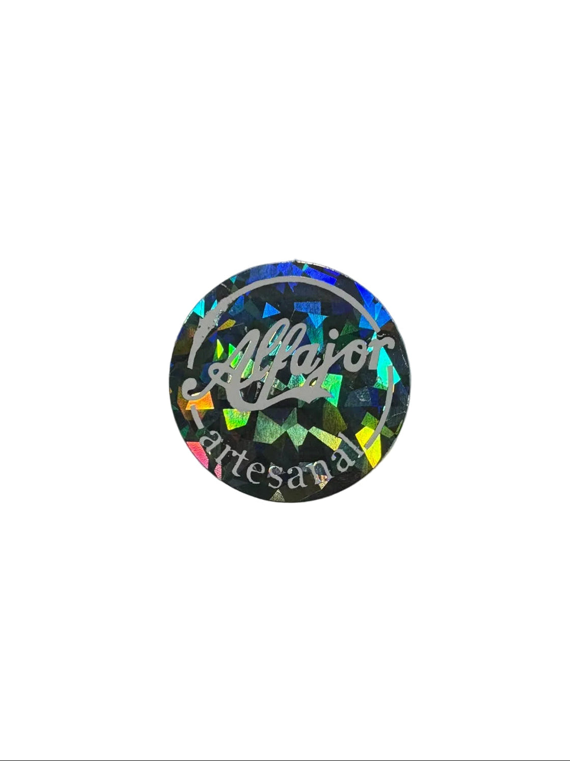 Stickers Alfajor artesanal plateado 100 un