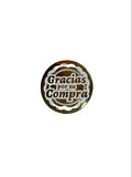 Sticker Gracias por su compra dorado 100un