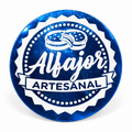 Sticker Alfajor artesanal metalizado azul