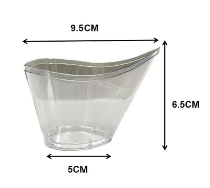 Vaso Acrilico punta 95x50x65mm 12 un