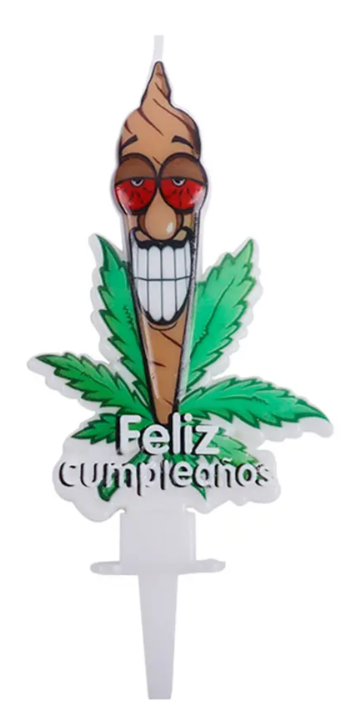Vela para cumpleaños Cigarro yerba